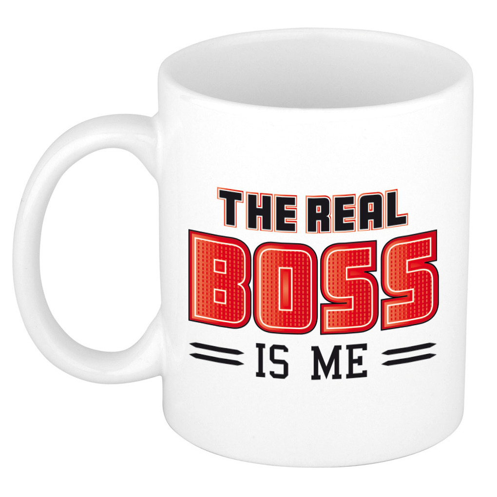 Cadeau mok voor je baas - rood - grappig - keramiek - 300 ml - boss -