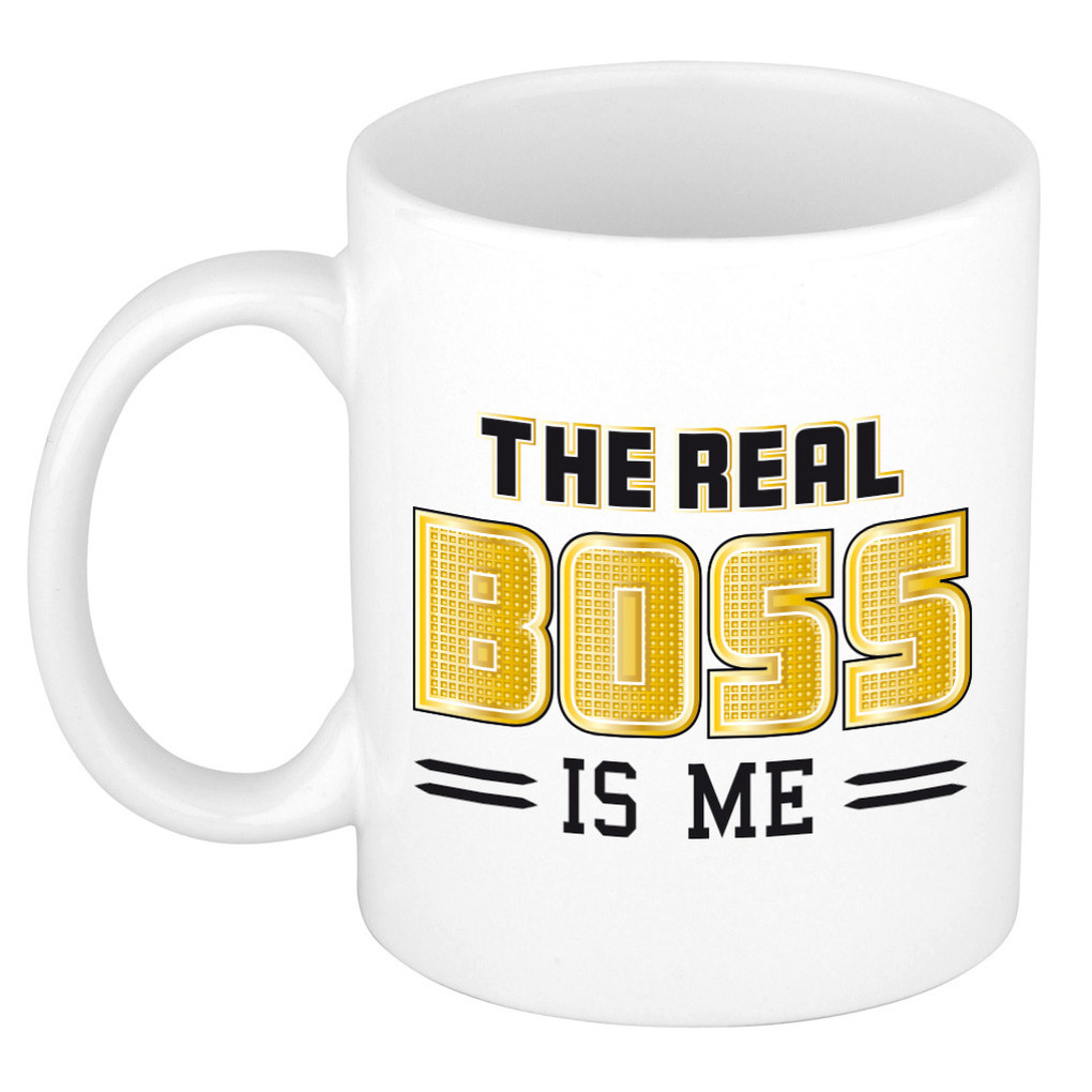 Cadeau mok voor je baas - goud - grappig - keramiek - 300 ml - boss -