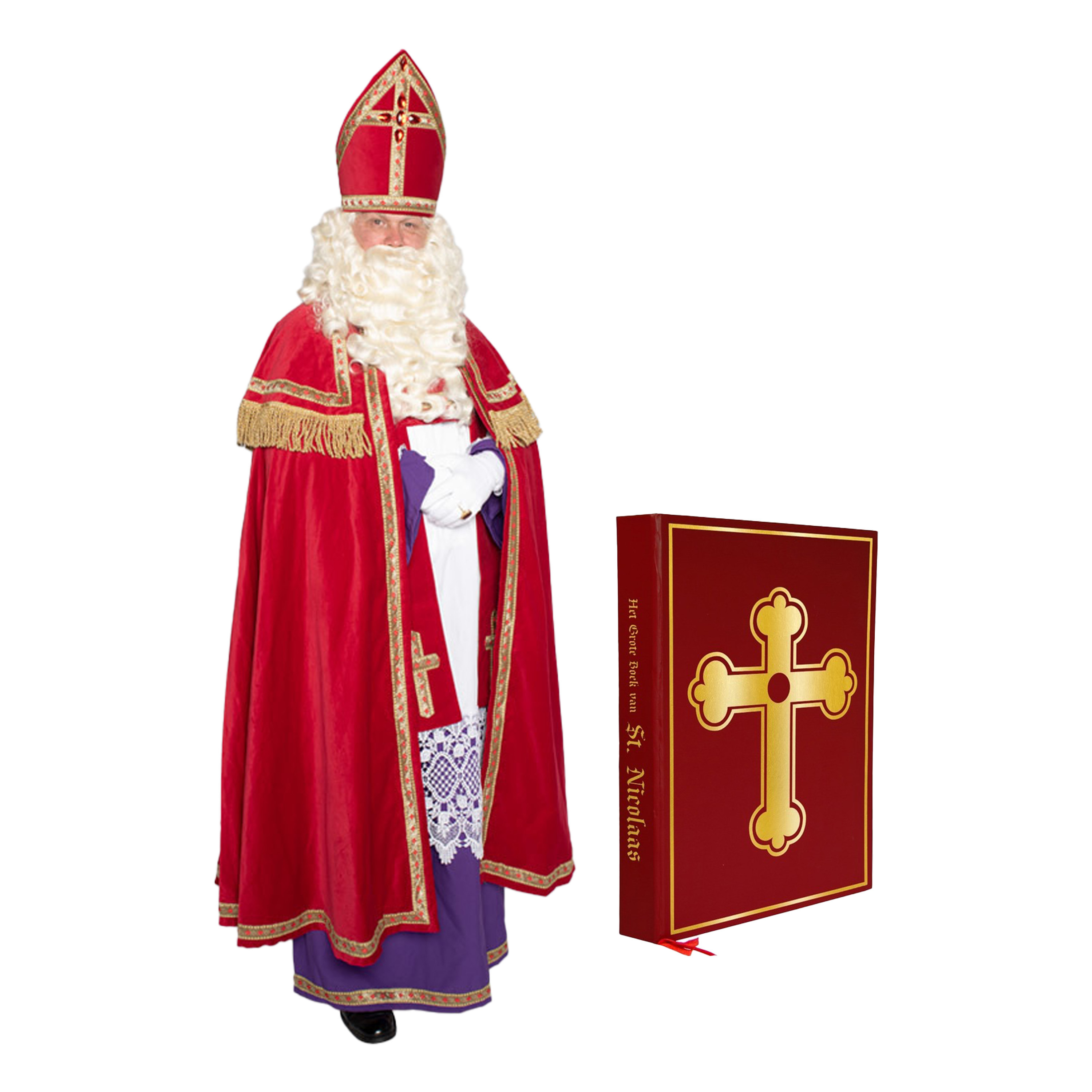 Compleet Sinterklaas kostuum inclusief boek One size -