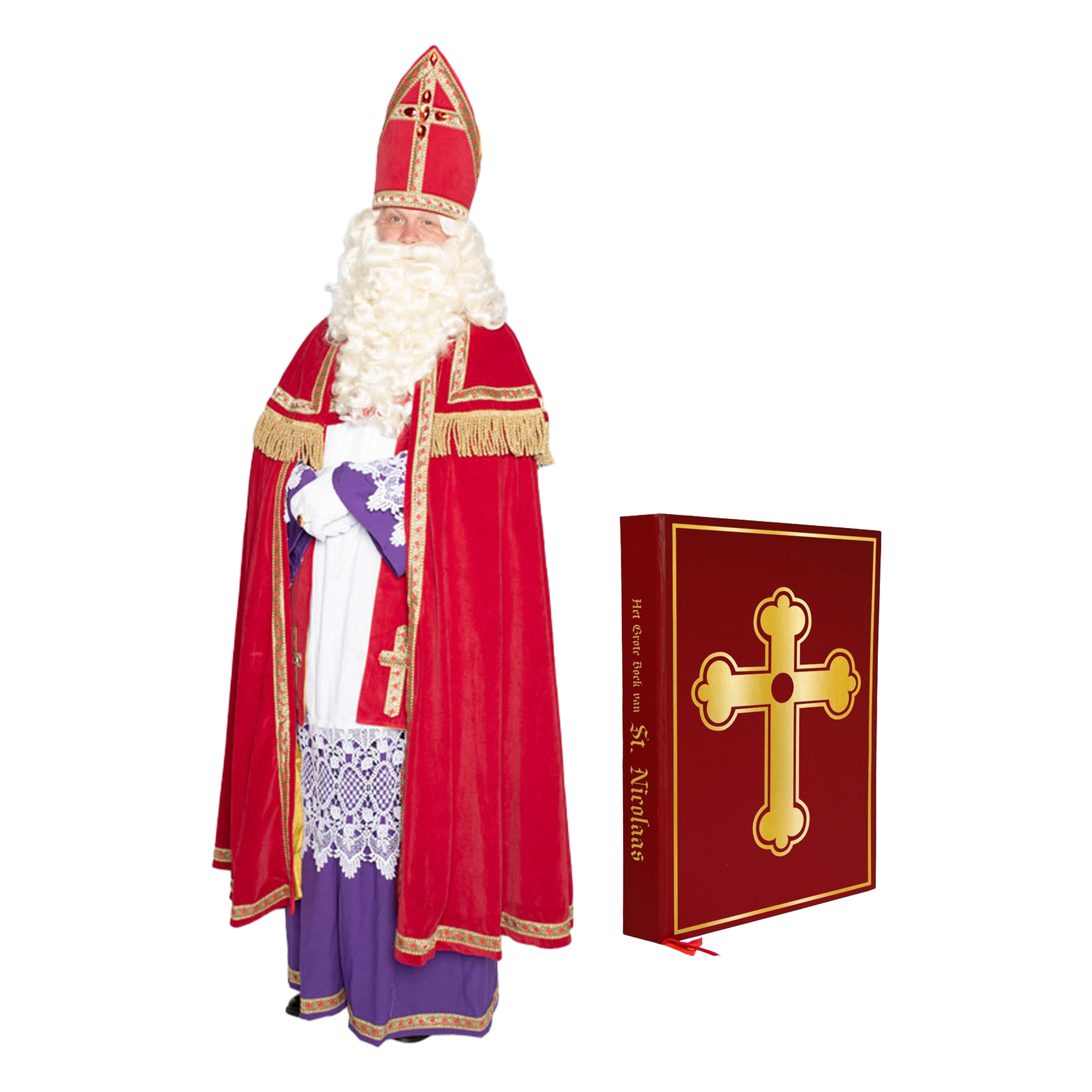 Compleet Sinterklaas kostuum inclusief boek One size -