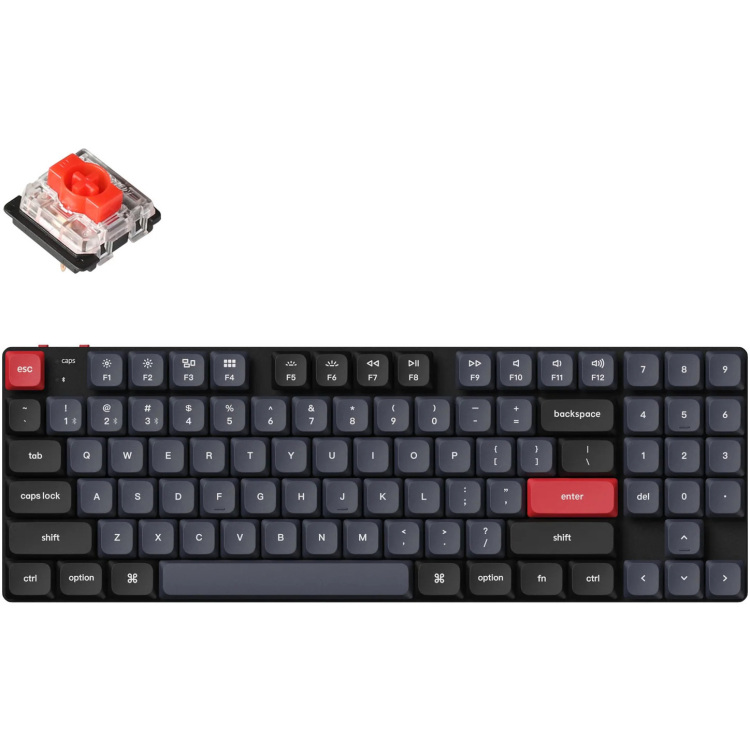 Keychron K13 Pro-H1 toetsenbord 80% TKL, RGB leds, Low-Profile Double-shot PBT, hot swap, Bluetooth 5.1