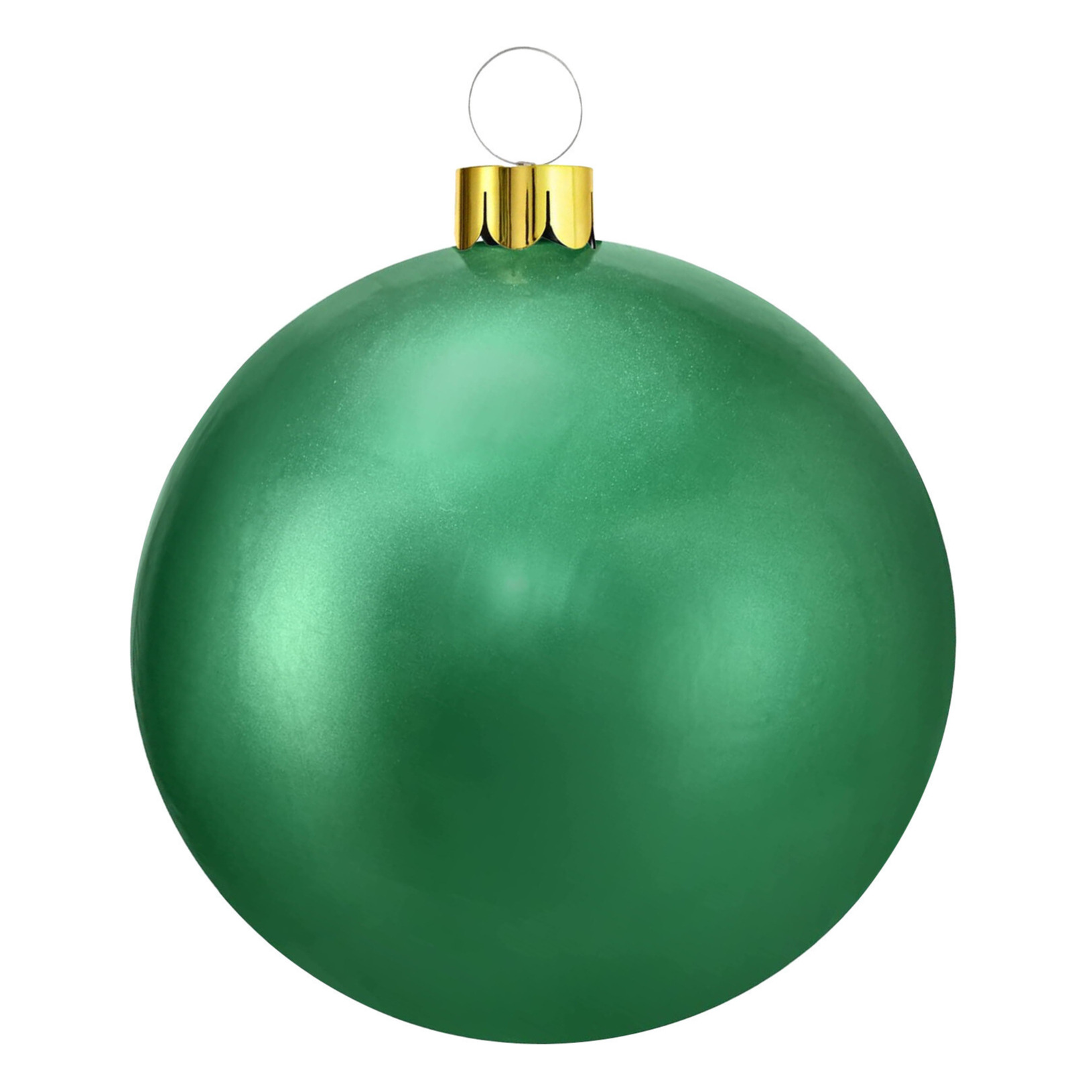 Mega grote decoratie kerstbal - 45 cm - groen - opblaasbaar -