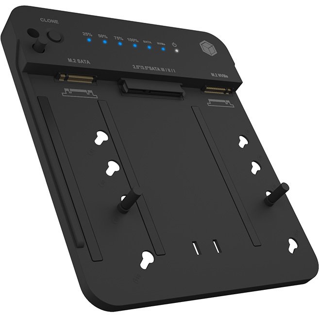 ICY BOX Docking & CloneStation for M.2 NVMe SSD and 2.5"/3.5" SATA SSD/HDD dockingstation USB 3.2 Gen 2 Type-C