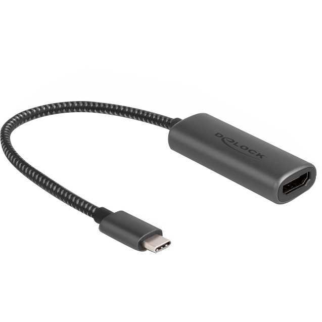 DeLOCK USB-C (male) > HDMI (female) (DP Alt Mode) adapter 0,2 meter
