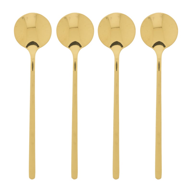Theelepel goud - set van 4 - 13 cm