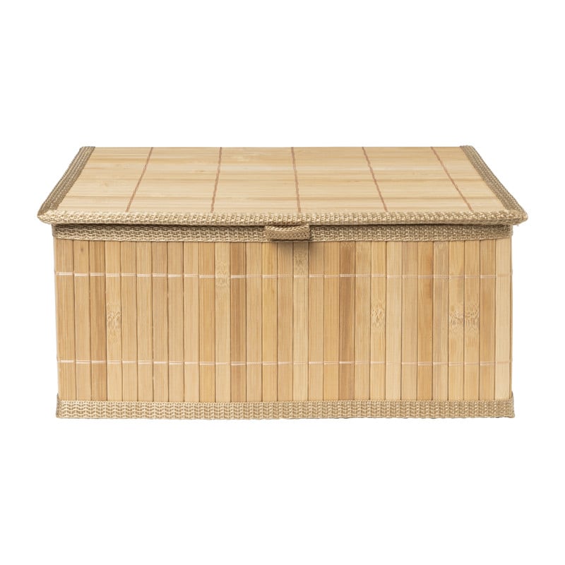 Bamboe mand met deksel - 13x29x23 cm