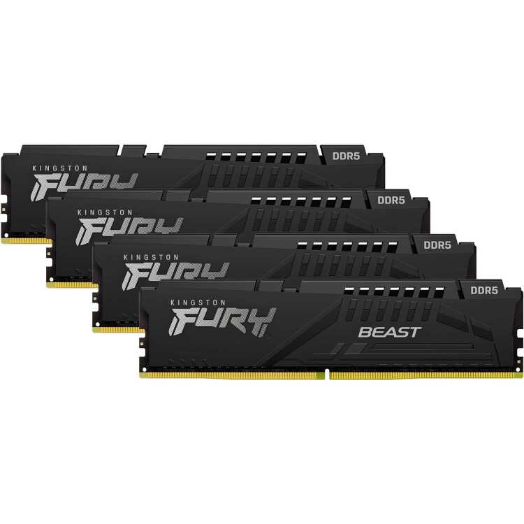 Kingston FURY 128 GB DDR5-5600 Quad-Kit werkgeheugen KF556C40BBK4-128, Fury Beast, XMP