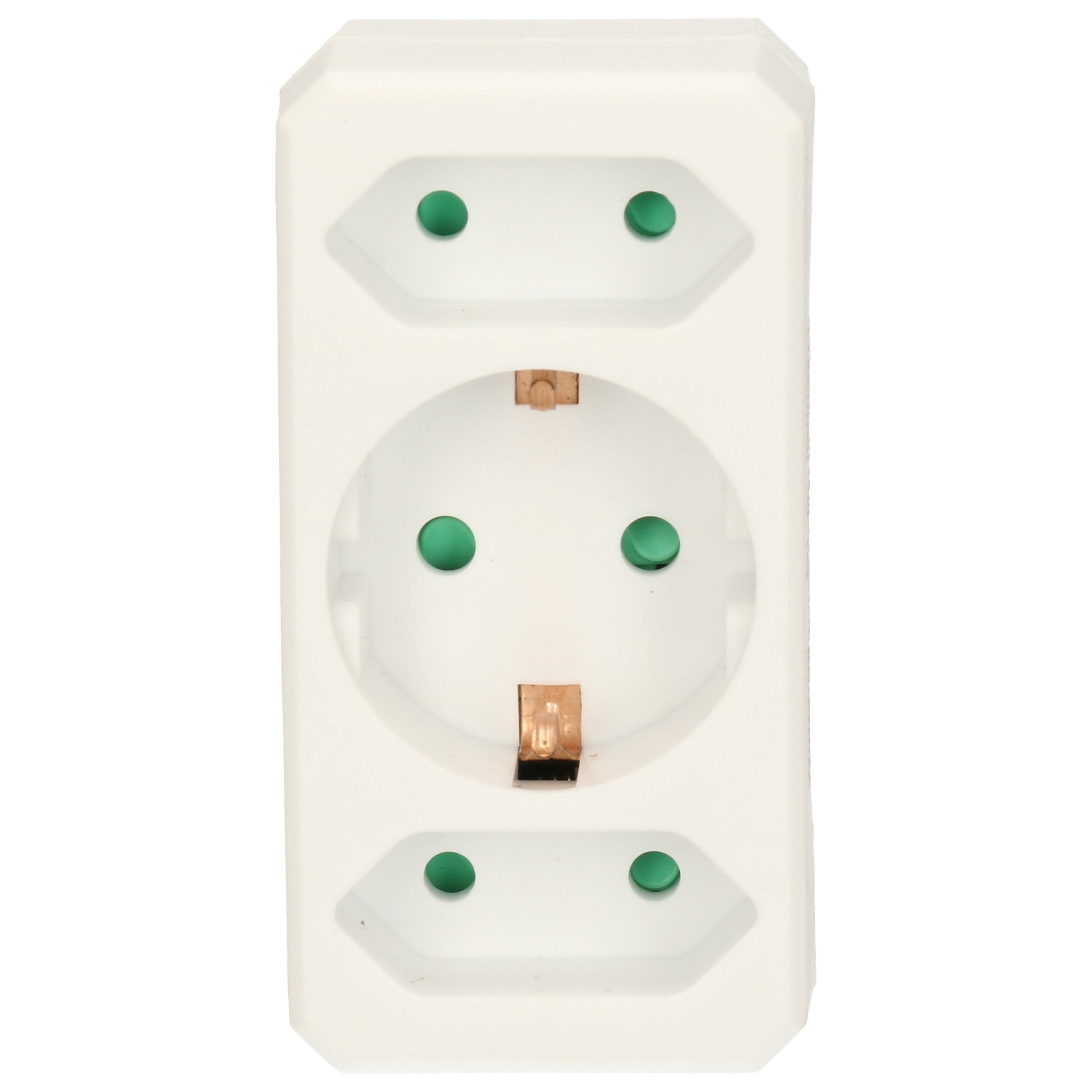 Stopcontact splitter - triple - wit - voor 3 stekkers - verdeelstekkers -
