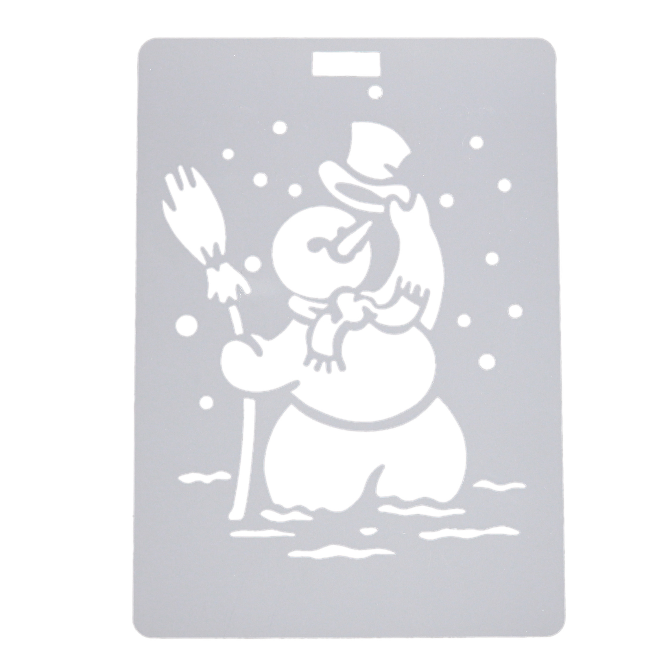 Kerst raamsjablonen - sneeuwpop - vel van 21 x 30 cm -