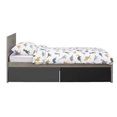 Bed Tempo incl. ladenset - grijs eikenkleur - 90x200 cm - Leen Bakker