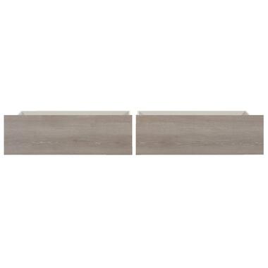 Opberglades Tempo - grijs eikenkleur (2 stuks) - Leen Bakker