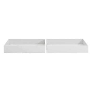 Opberglades Naia - hoogglans wit (2 stuks) - Leen Bakker
