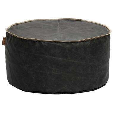 Lebel poef Hugo - zwart - 60x30 cm - Leen Bakker