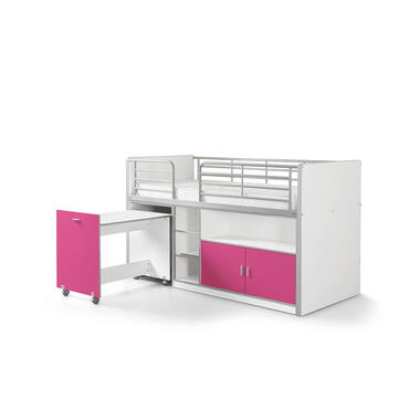 Vipack halfhoogslaper Bonny - fuchsia - 121x96x207 cm - Leen Bakker