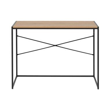 Bureau Jaxx - naturel/zwart - 75x100x45 cm - Leen Bakker