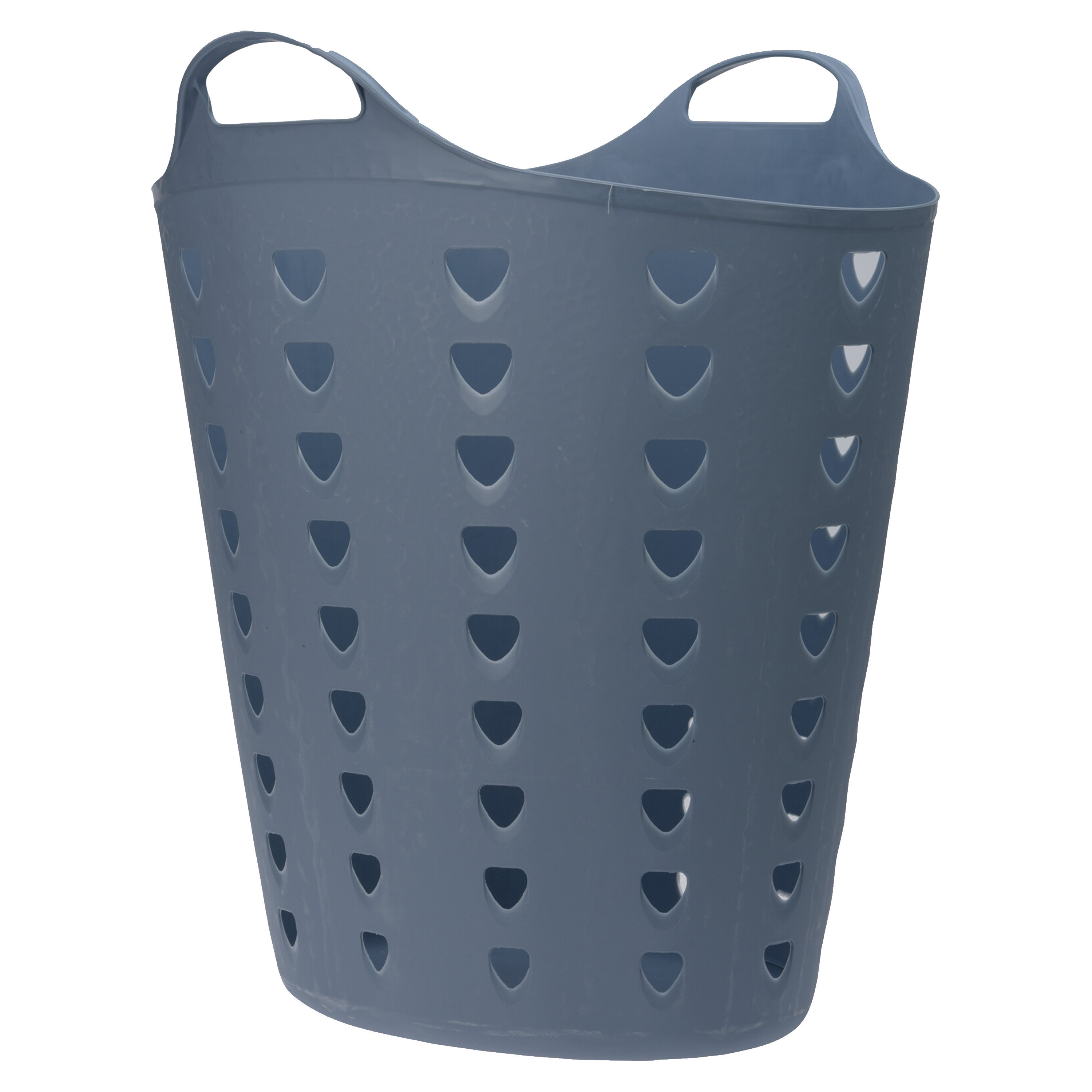 Flexibele wasmand - blauw - 60 liter - kunststof - 47 x 50 cm -