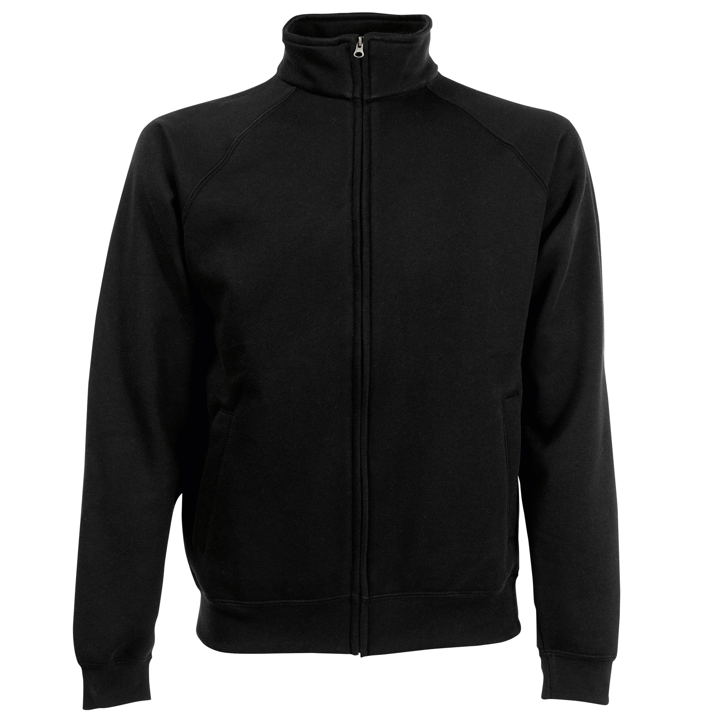 Fruit of the Loom premium sweat jacket/vest - zwart - katoen/polyester L (EU 52) -