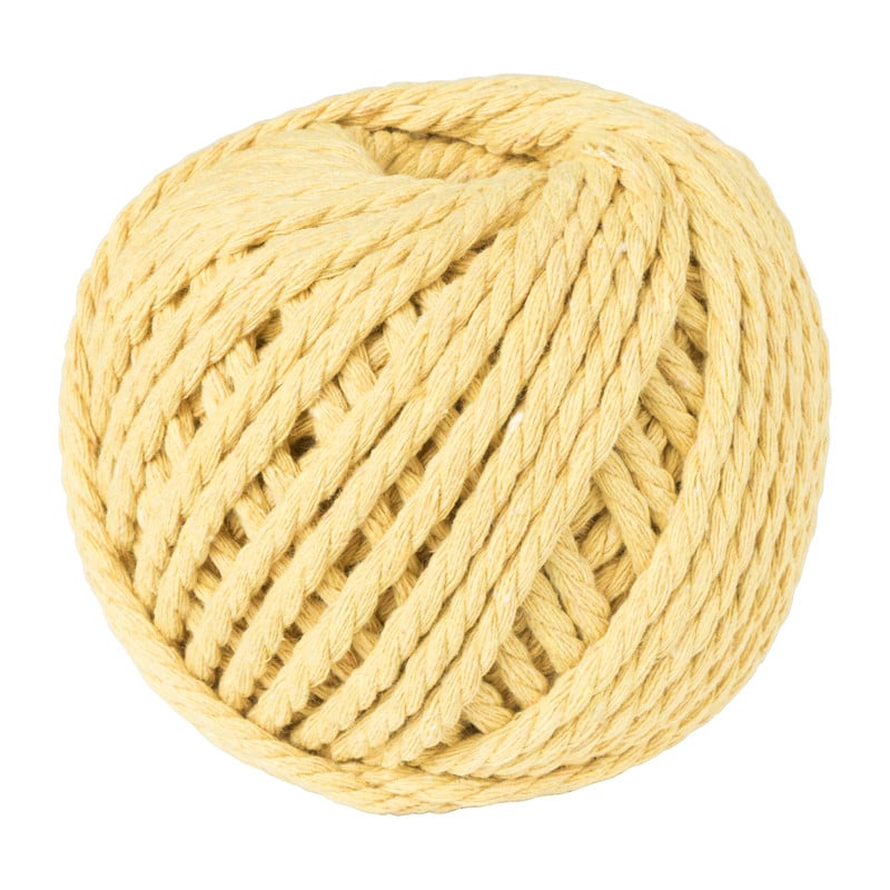 Macrame touw - okergeel - 40 meter