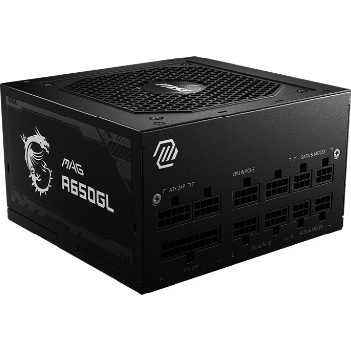 MSI MAG A650GL PCIE5 voeding 4x PCIe, Kabelmanagement