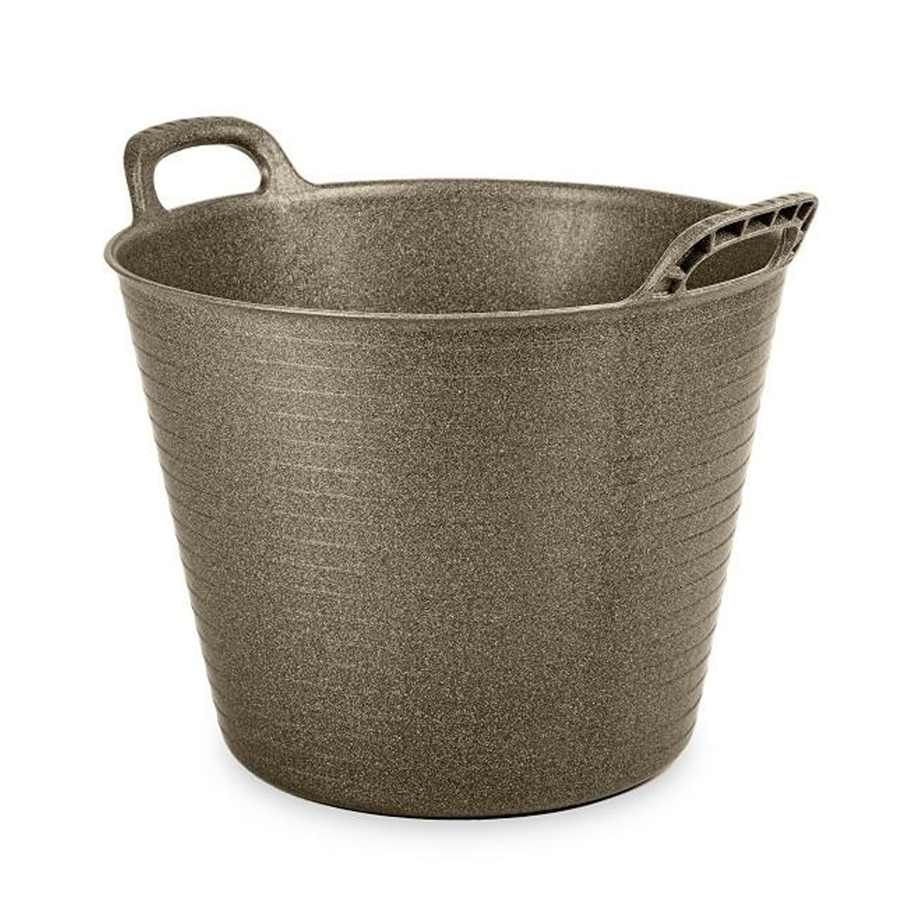 Flexibele emmer/kuip - oud goud - 42 liter - ECO kunststof - rond - 38 x 45 cm -