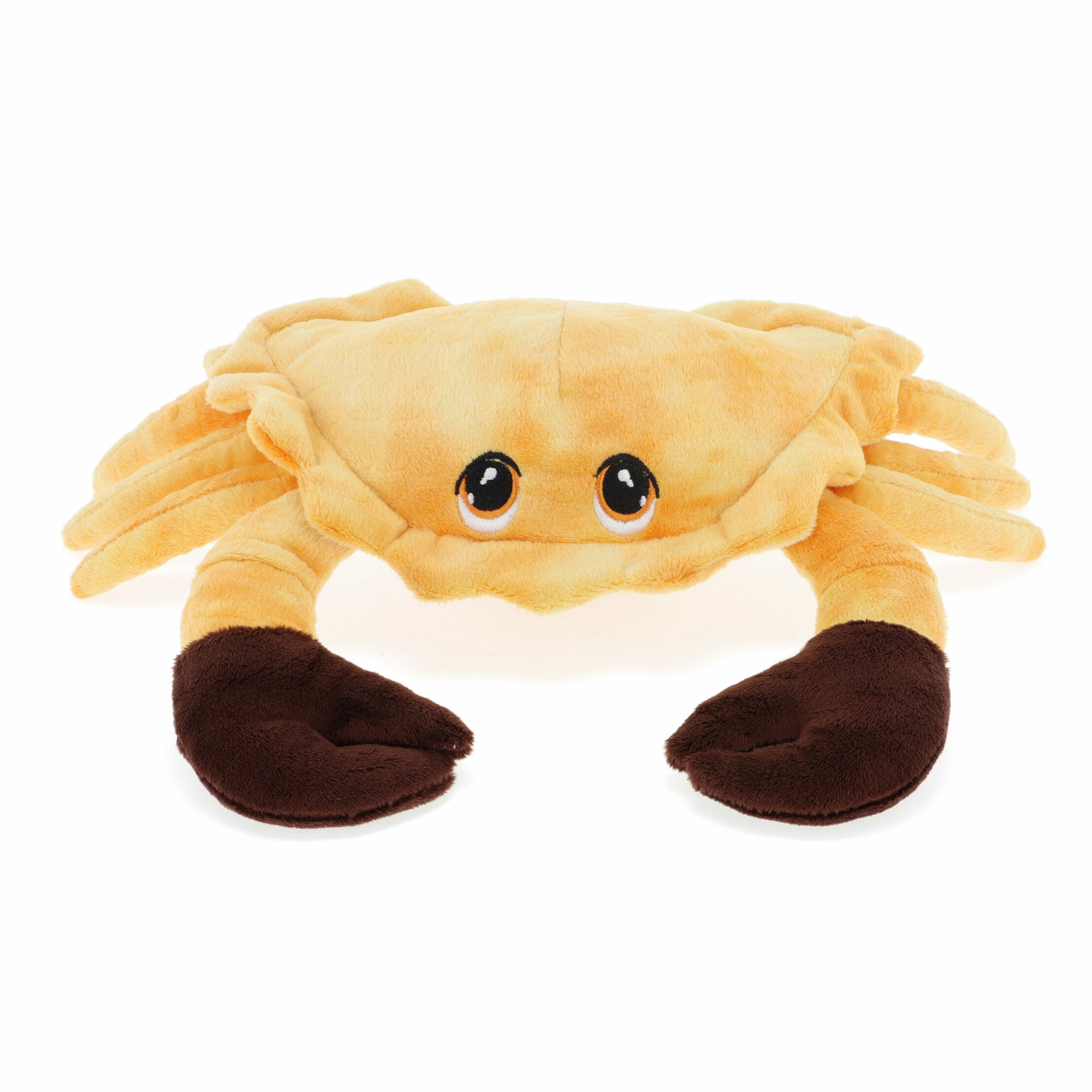 Keel Toys pluche krab knuffeldier - lichtbruin - lopend - 25 cm -