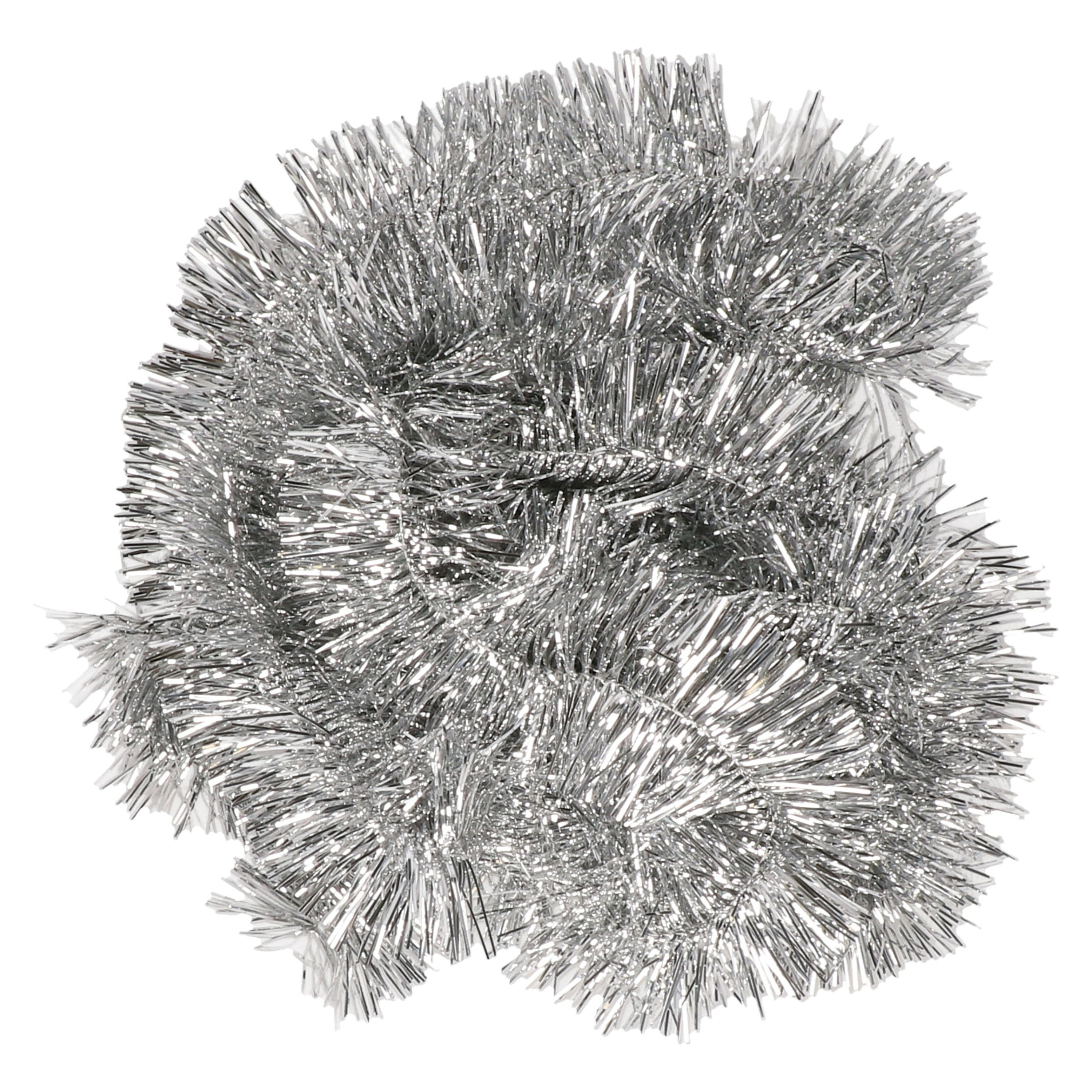 Kerstslinger-guirlande - zilver - glanzend lametta - 270 cm -