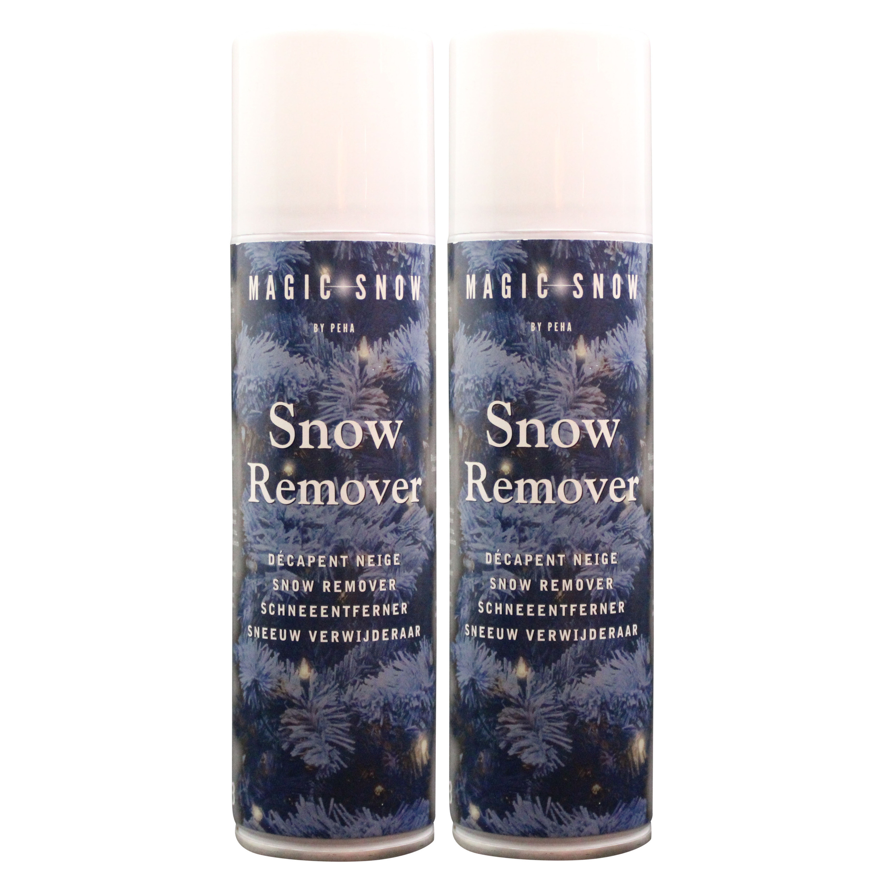 Sneeuw remover/verwijderaar - 2x - spray - 125 ml - kunstsneeuw verwijderen -