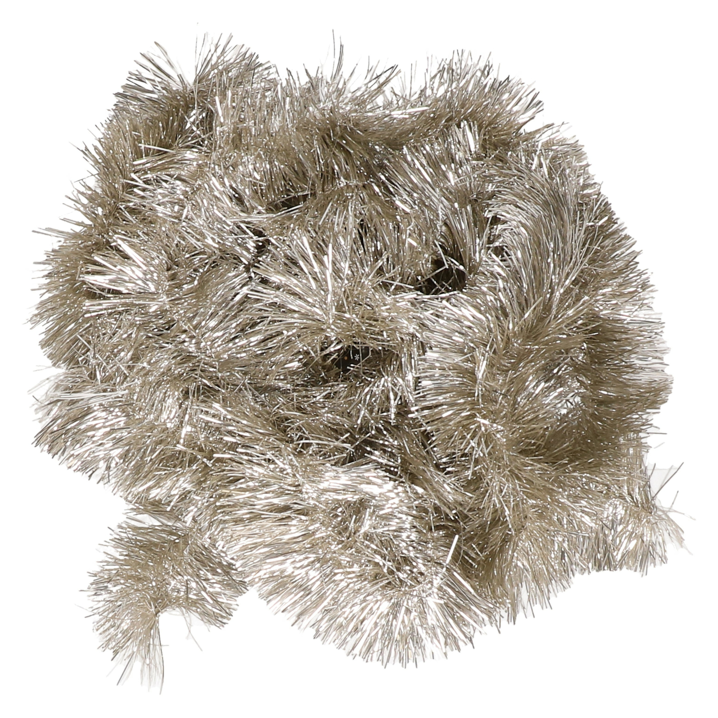 Kerstslinger - champagne - 270 x 10 cm - folie kunststof - lametta - kerstversiering -