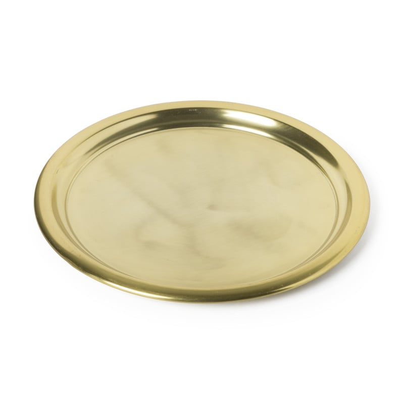 Dienblad goud - aluminium - ø38 cm