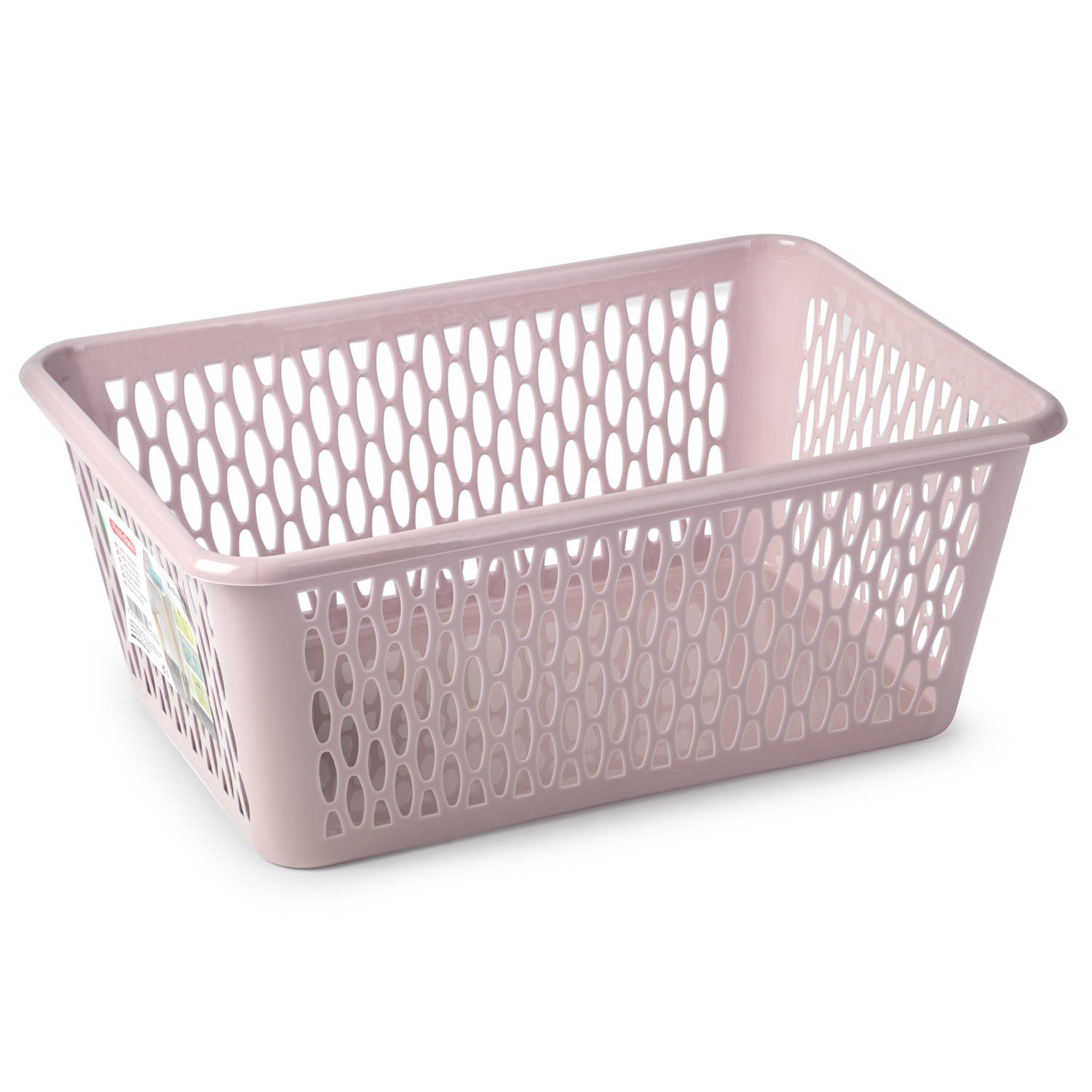 Plasticforte opbergmand/kastmandje - 13 liter - roze - kunststof - 26 x 37 x 14 cm - Opbergbox