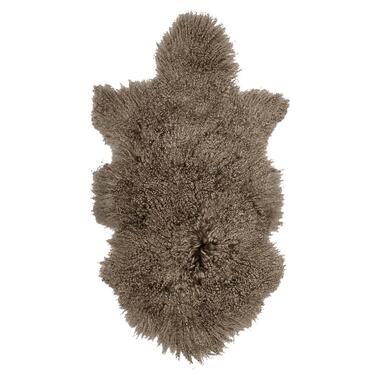 Vloerkleed Doodle Schapenvacht - taupe - Leen Bakker