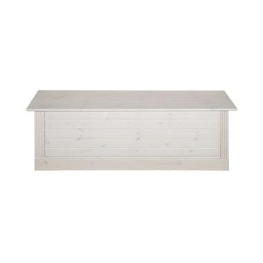 Opbergbank Monaco - white wash - 46x136x42 cm - Leen Bakker