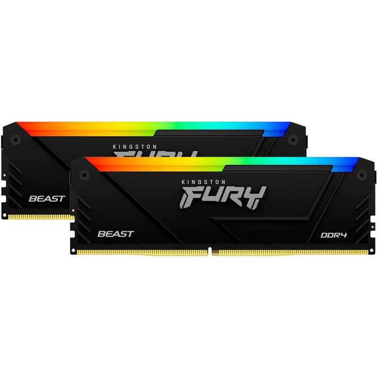 Kingston FURY 32 GB DDR4-3200 Kit werkgeheugen KF432C16BB12AK2/32, Beast RGB, XMP