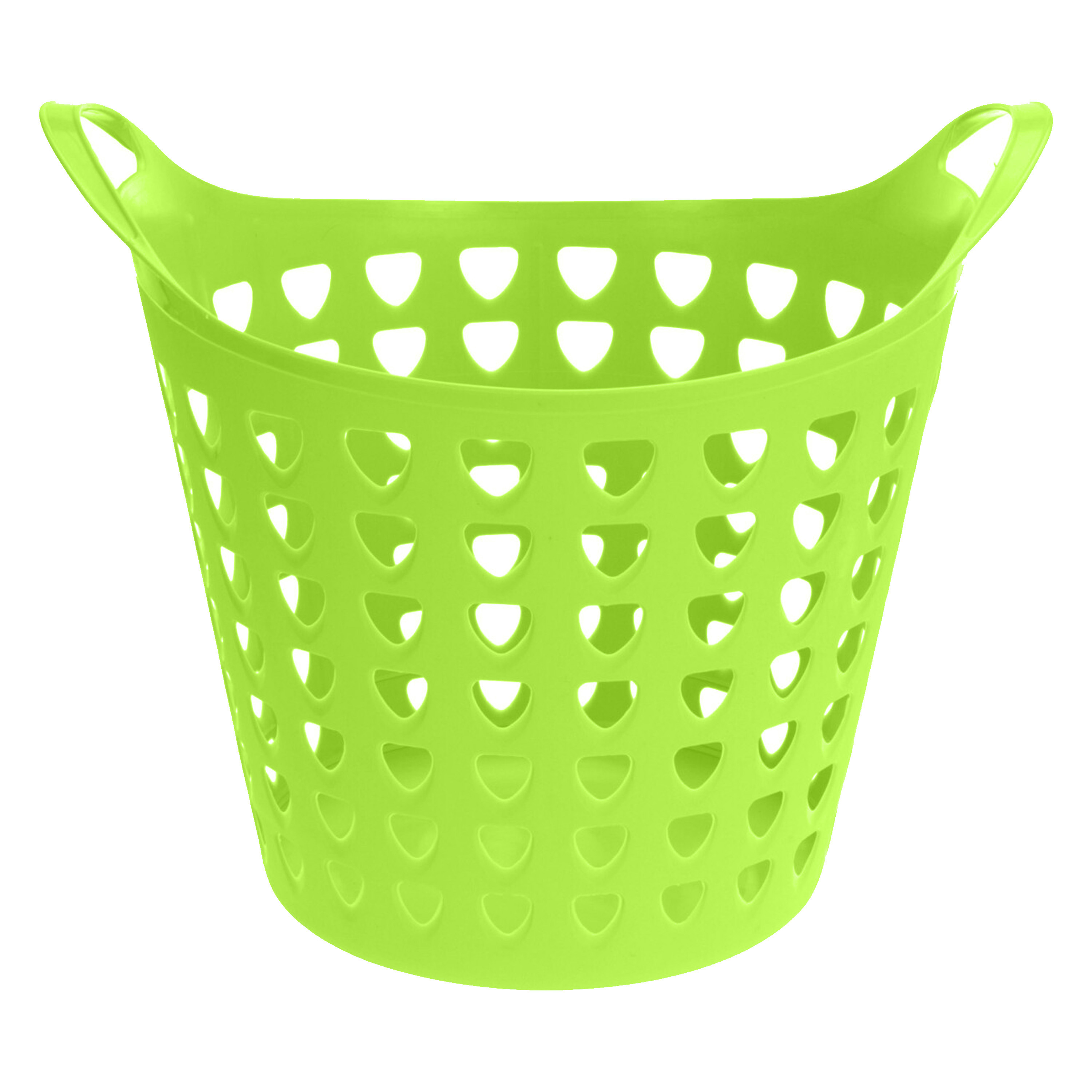 Flexibele wasmand - groen - 26 liter - kunststof - 40 x 42 cm -