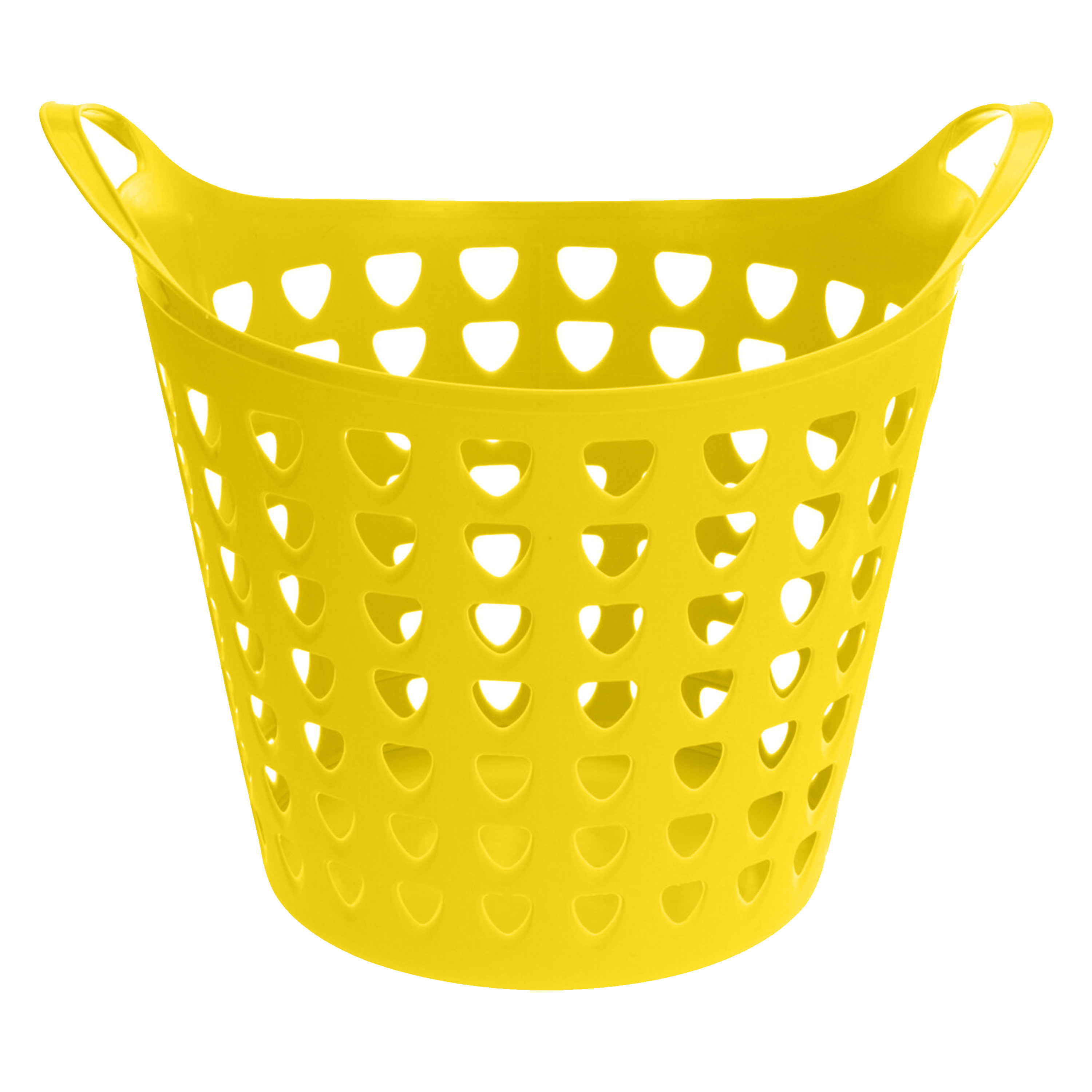 Flexibele wasmand - geel - 26 liter - kunststof - 40 x 42 cm -