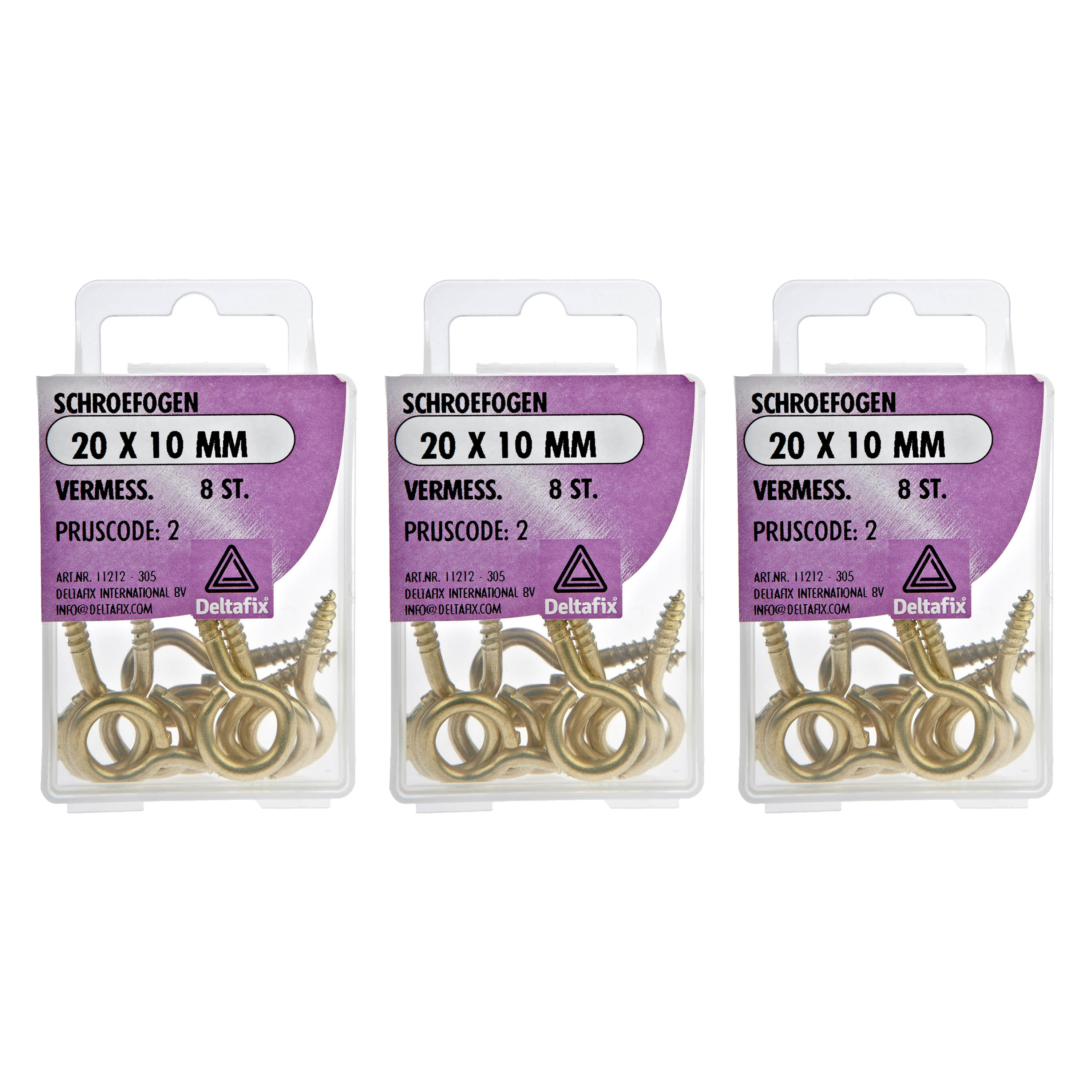 Deltafix Schroefogen - 24x - verzinkt metaal - 20 x 10 mm - ijzerwaren -