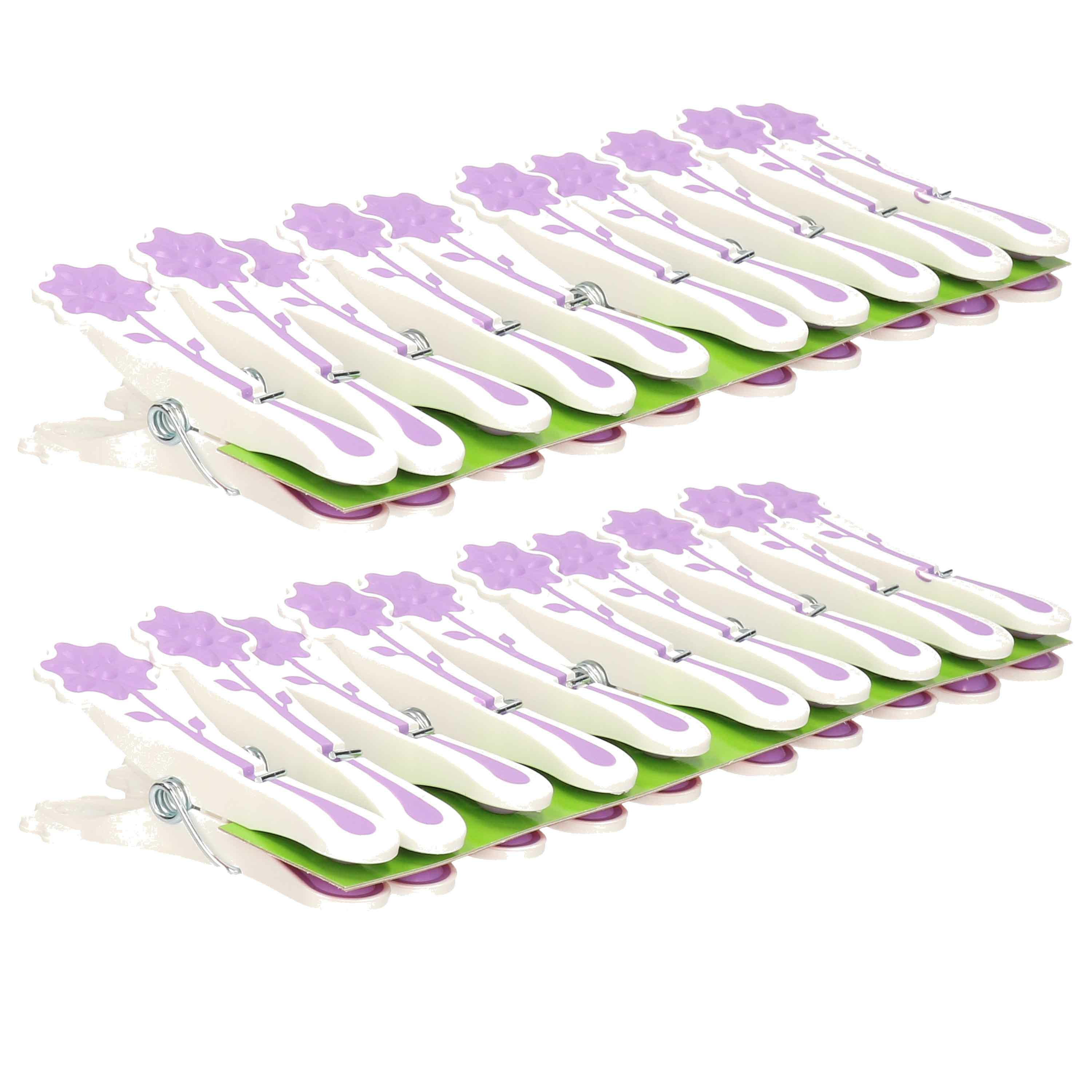 Concorde wasknijpers - 20x - paars - kunststof - 8 cm -