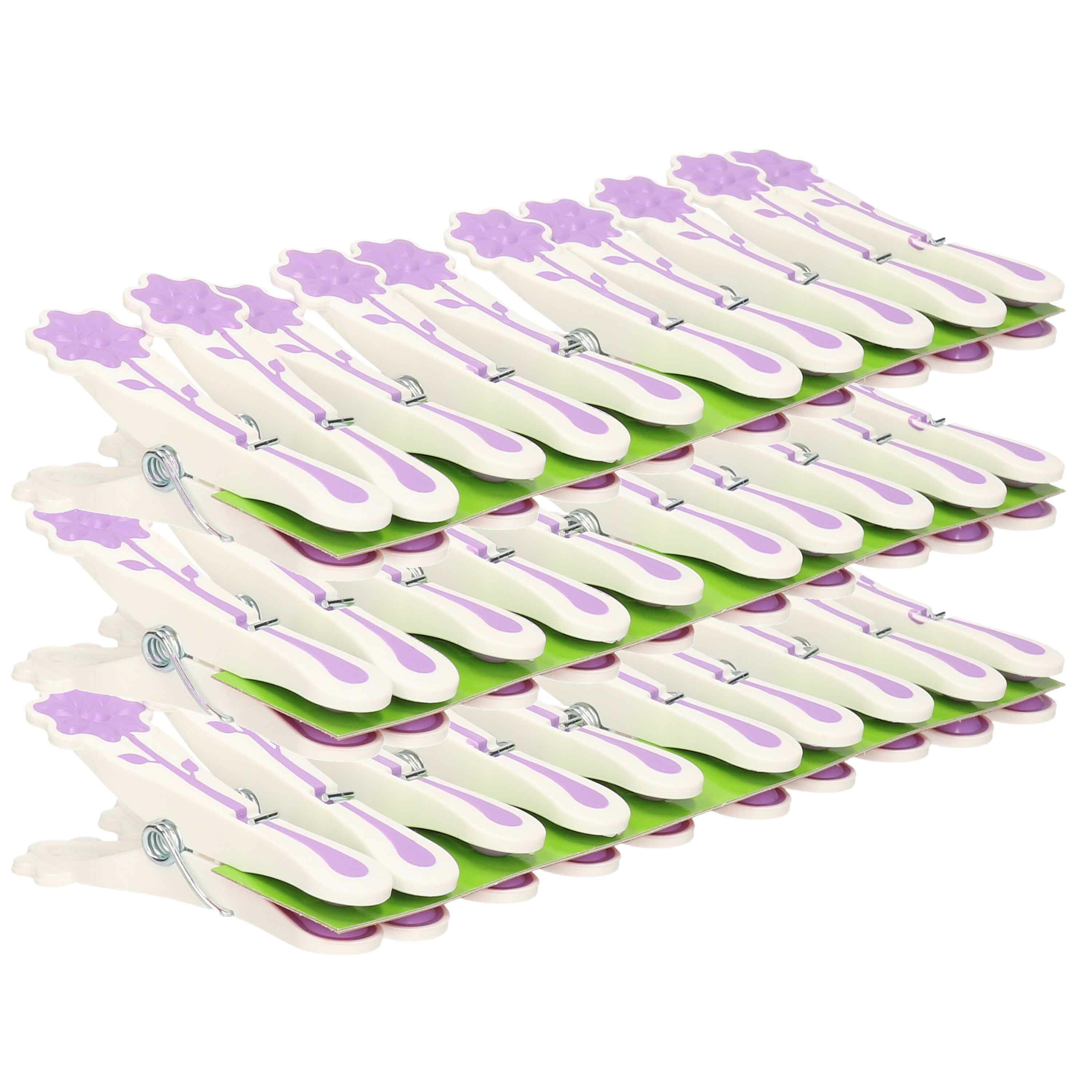 Concorde wasknijpers - 50x - paars - kunststof - 8 cm -