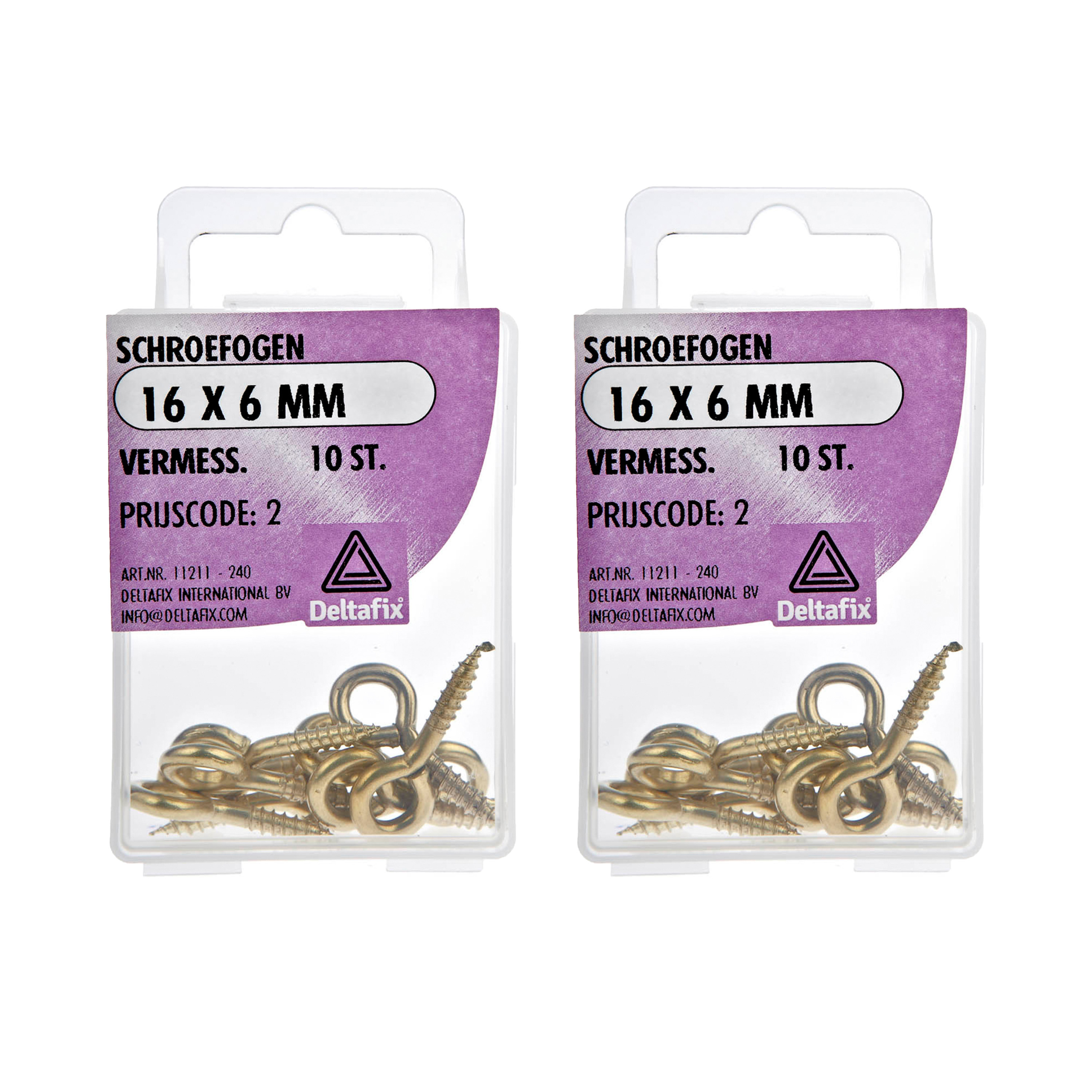 Deltafix Schroefogen - 20x - verzinkt metaal - 16 x 6 mm - ijzerwaren -