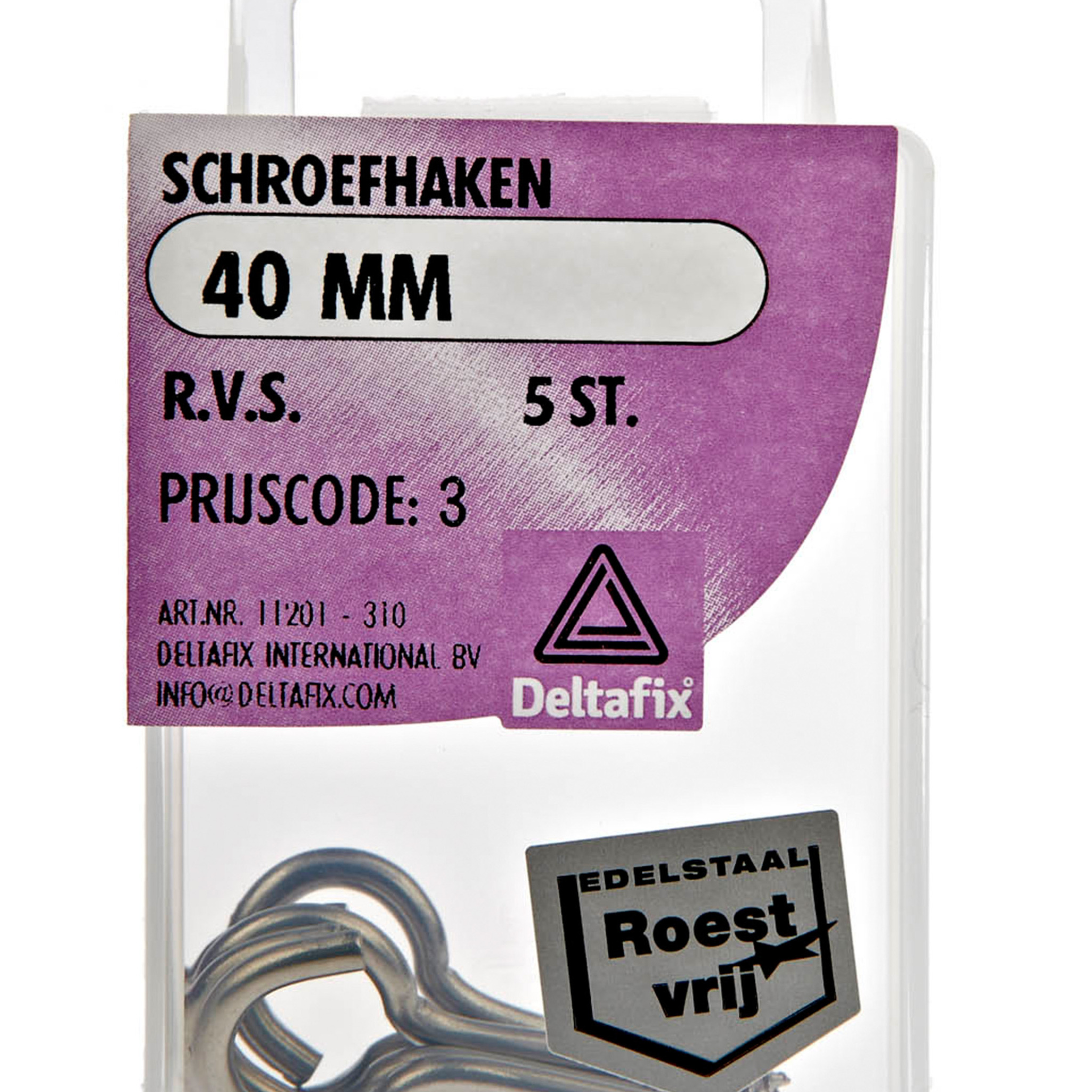 Deltafix Schroefogen - 5x - verzinkt metaal - 40 mm - ijzerwaren -
