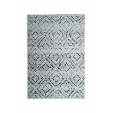 Vloerkleed Florence blokken - grijs - 160x230 cm - Leen Bakker