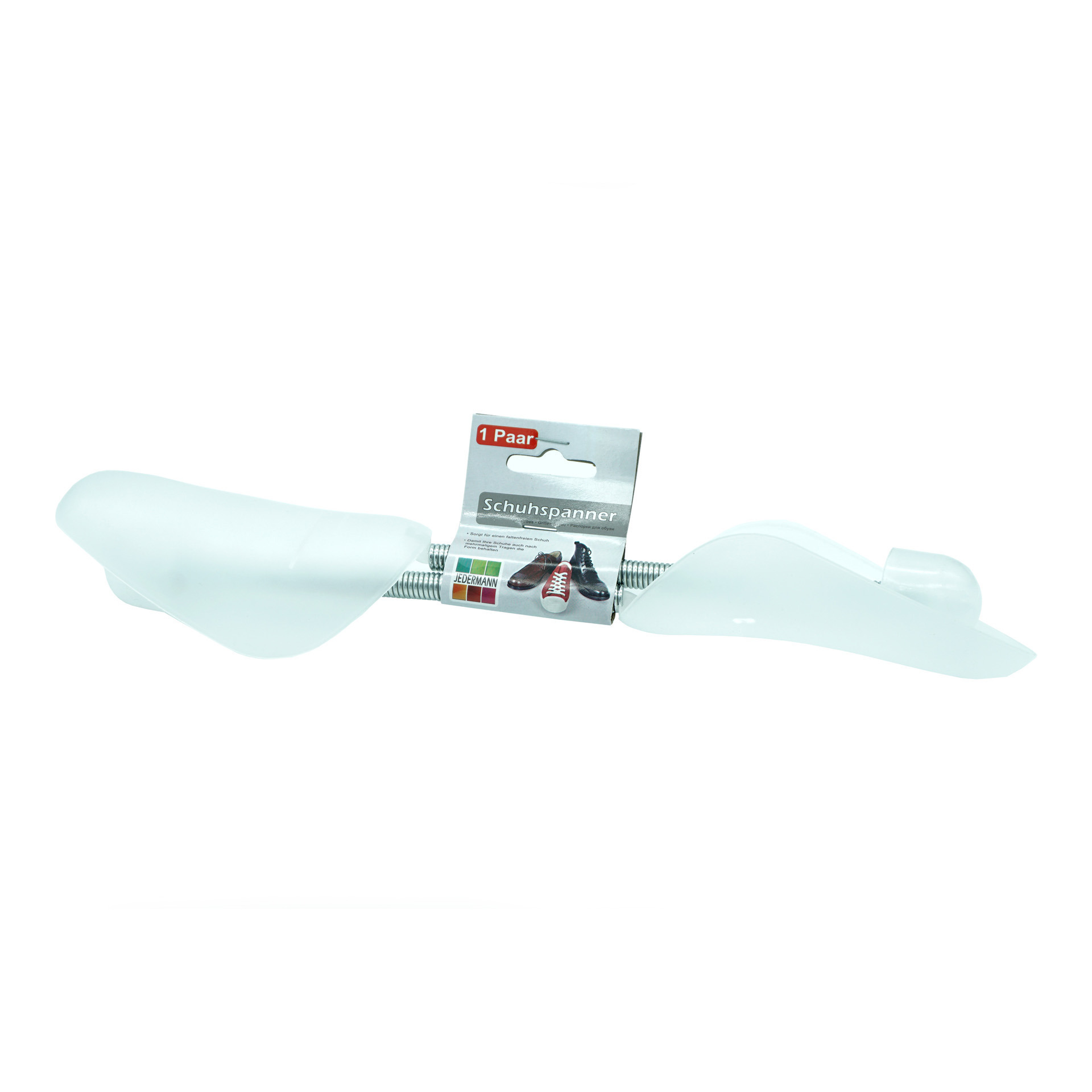 Schoenspanners - 1x paar - dames/heren schoenen - wit - kunststof - maat 37 t/m 45 37/45 -