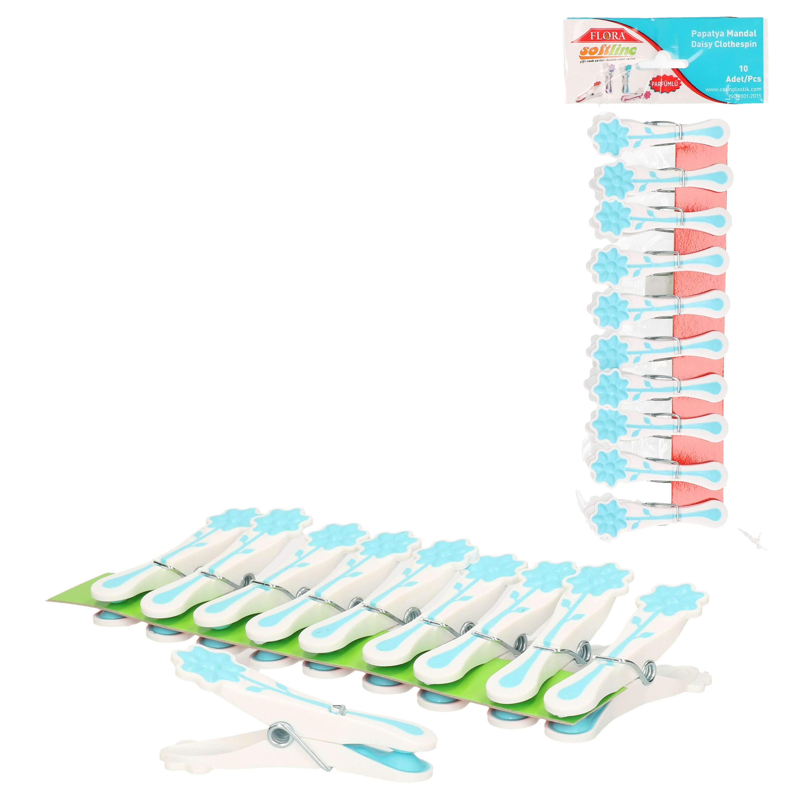 Wasknijpers - 20x - blauw - kunststof - 8 cm -