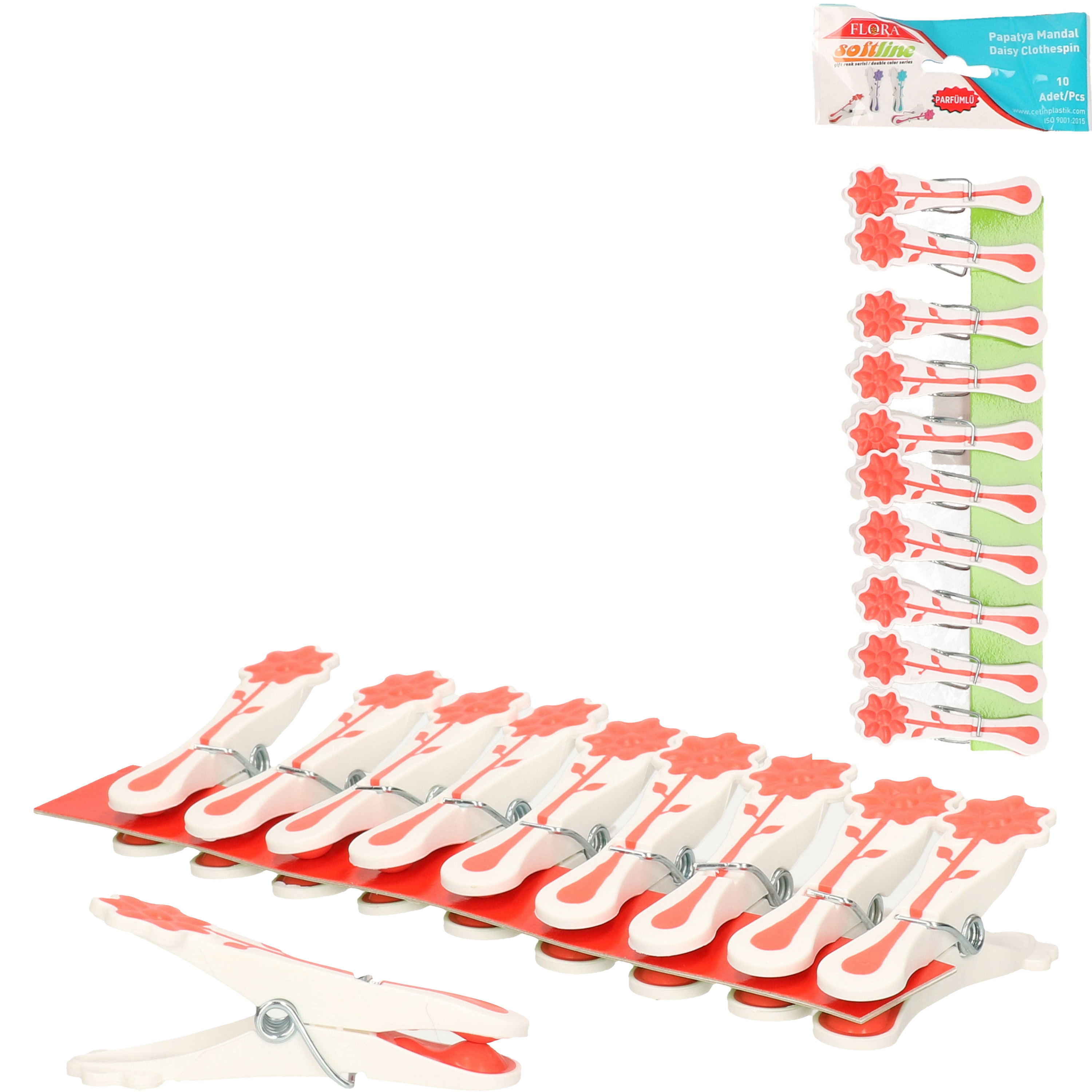 Wasknijpers - 20x - rood - kunststof - 8 cm -