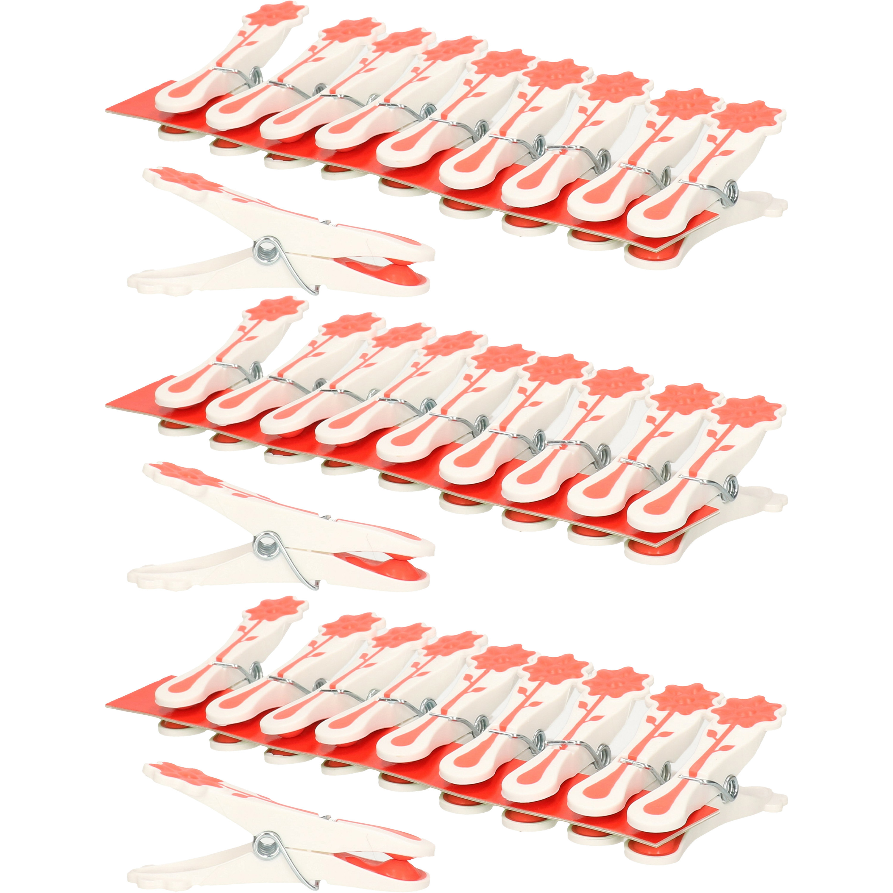 Wasknijpers - 30x - rood - kunststof - 8 cm -