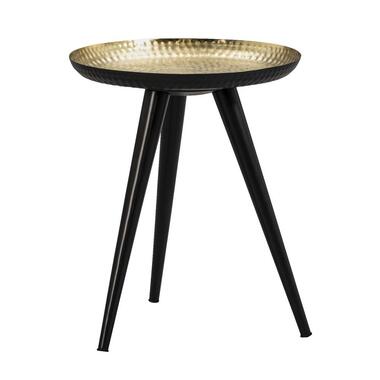 Bijzettafel Dyor - zwart - 43xØ37 cm - Leen Bakker