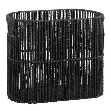 Mand Palma - zwart - 30x36x20 cm - Leen Bakker