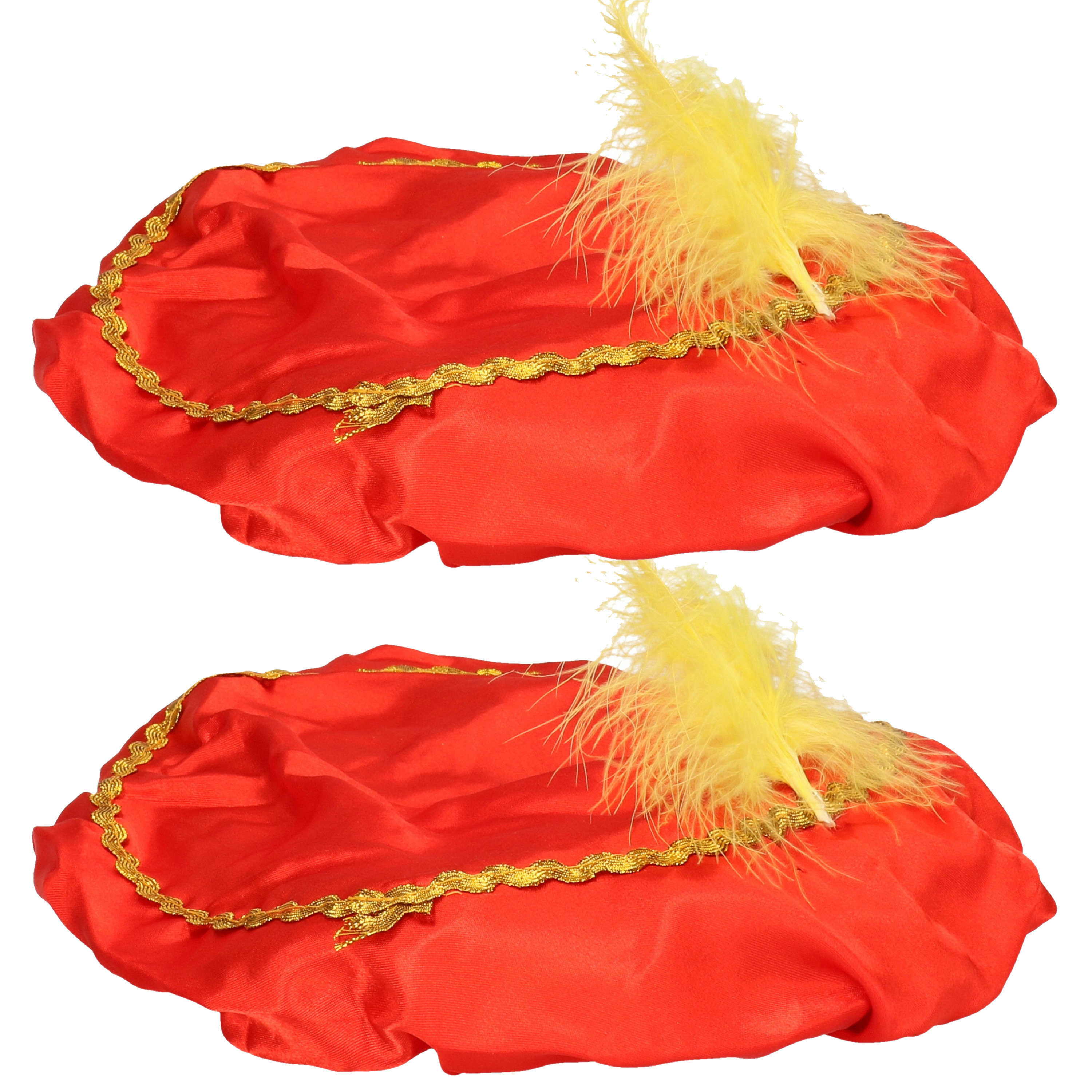 Pietenmuts/baret rood voor kinderen 2x -