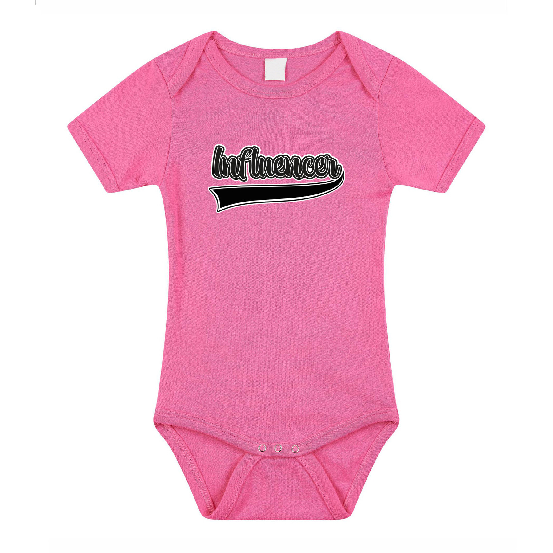 Baby rompertje - Influencer - roze - cadeau romper - kraamcadeau 80 (9-12 maanden) -