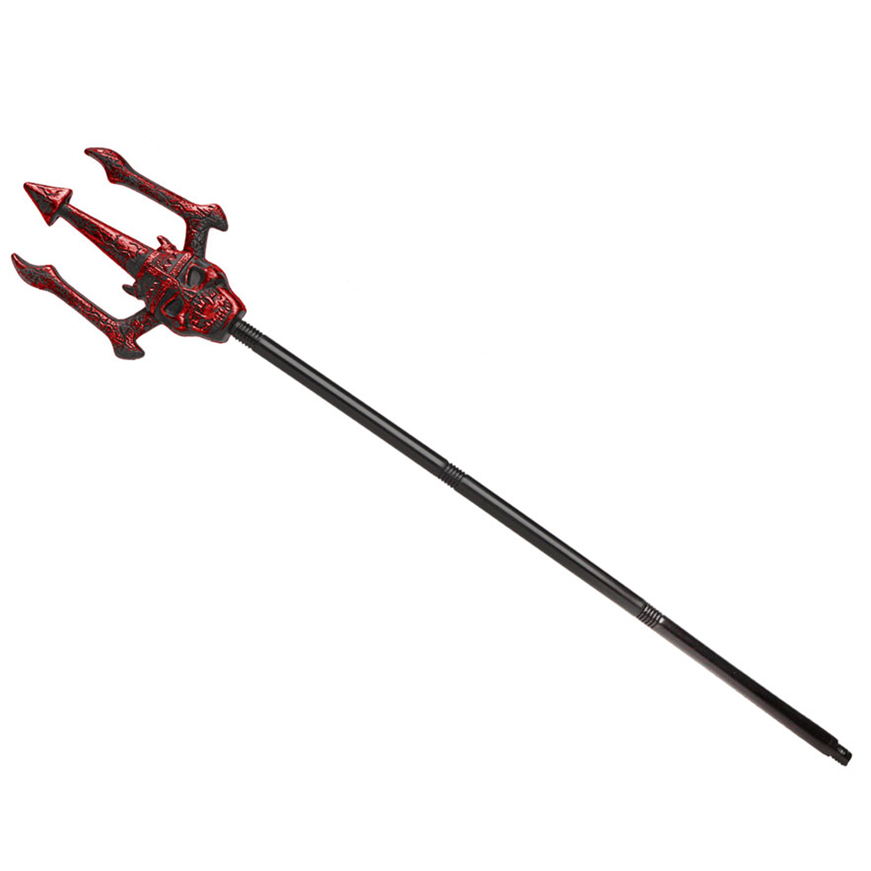 Duivel Trident/drietand vork - 108 cm - rood - plastic - verkleed accessoires -